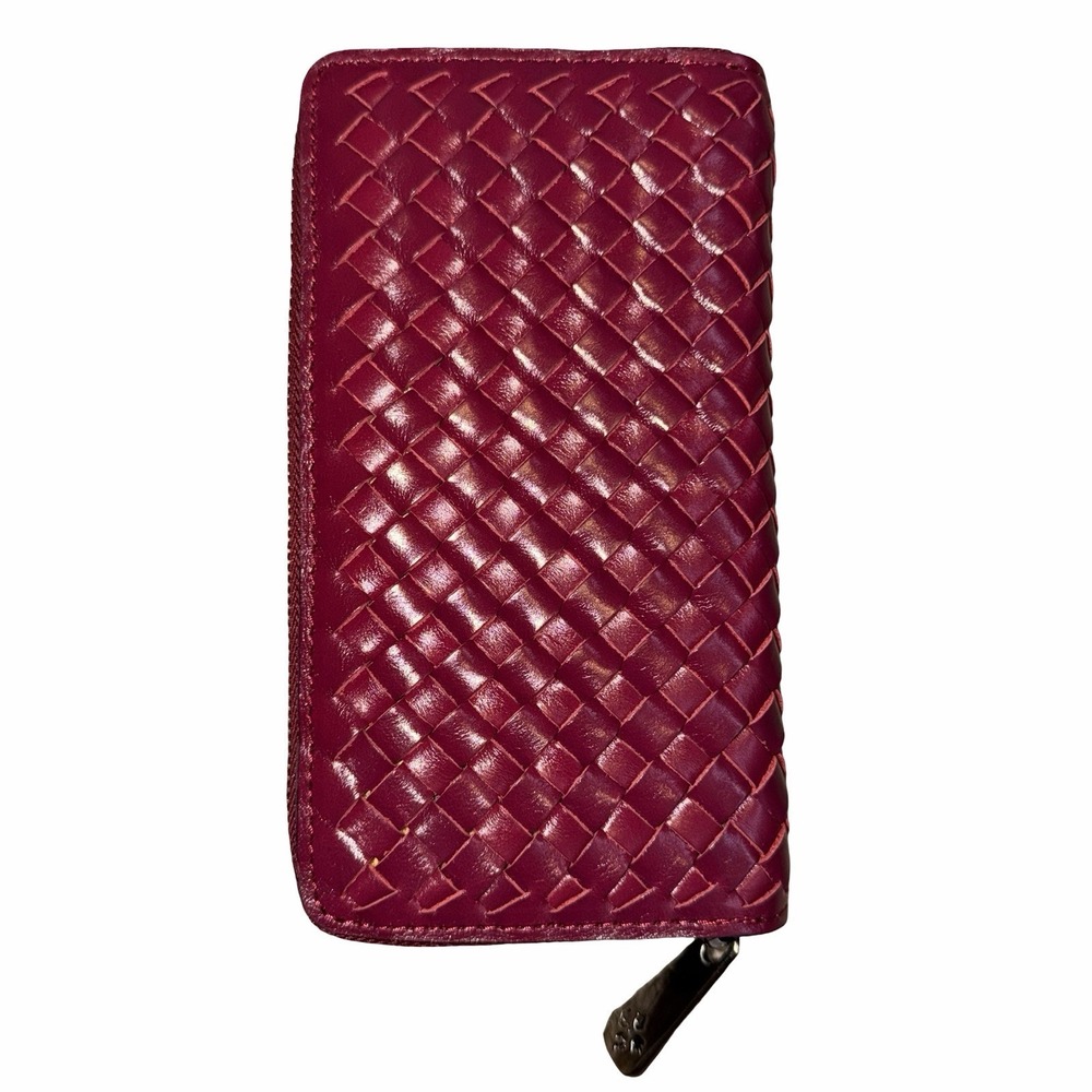 Patricia Nash woven leather zip-around clutch wallet. Berry Color. NWOT - Picture 7 of 7
